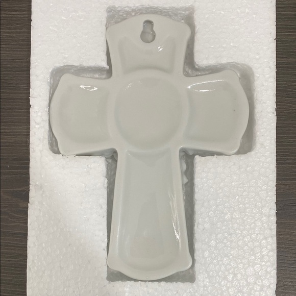 Silver and White 25th Anniversary Cross - Picture 2 of 2